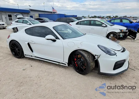 2016 Porsche Cayman Gt4 z USA, uszkodzony, nr VIN WP0AC2A82GK197098